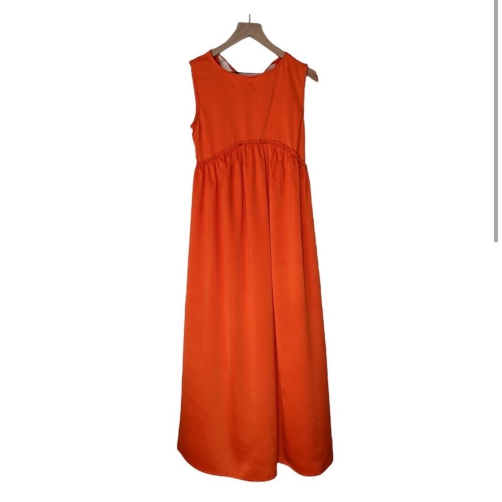 Another Reason Orange Sleeveless Maxi Dress Women's 10